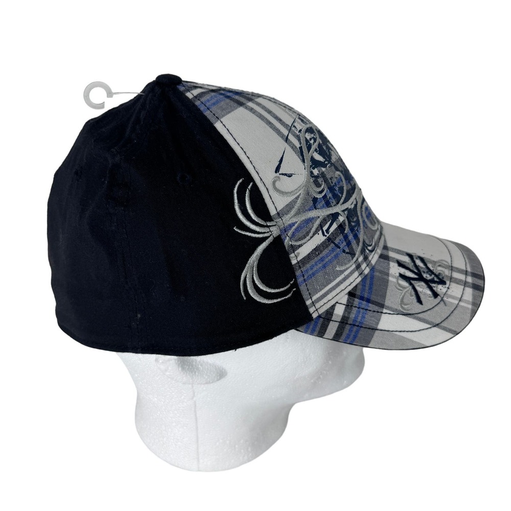 New Era 39Thirty New York Yankees MLB Baseball Cap Embroidered Plaid Gray M/L‎ - Picture 2 of 7
